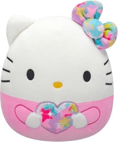 Squishmallows Hello Kitty Plush Toy, 8 Inch, Bowtie and Heart Design