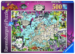 Ravensburger European Map, Quirky Circus 500 Piece Jigsaw Puzzle