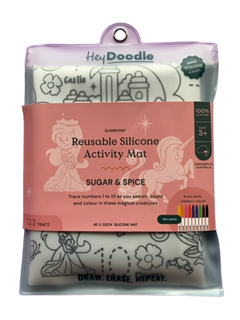 Hey Doodle Reusable Colouring Silicone Placemat - Sugar & Spice