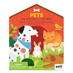 Pets Coloring Book and Stickers - Arts & Crafts for Babies - Fat Brain Toys
