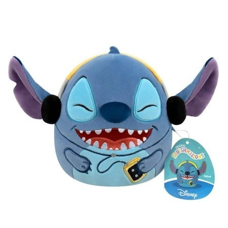Squishmallows Disney Stitch with Headphones