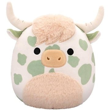 Squishmallows 7.5' Soft Toy - Celestino the Sage Green Spotted Highland Cow