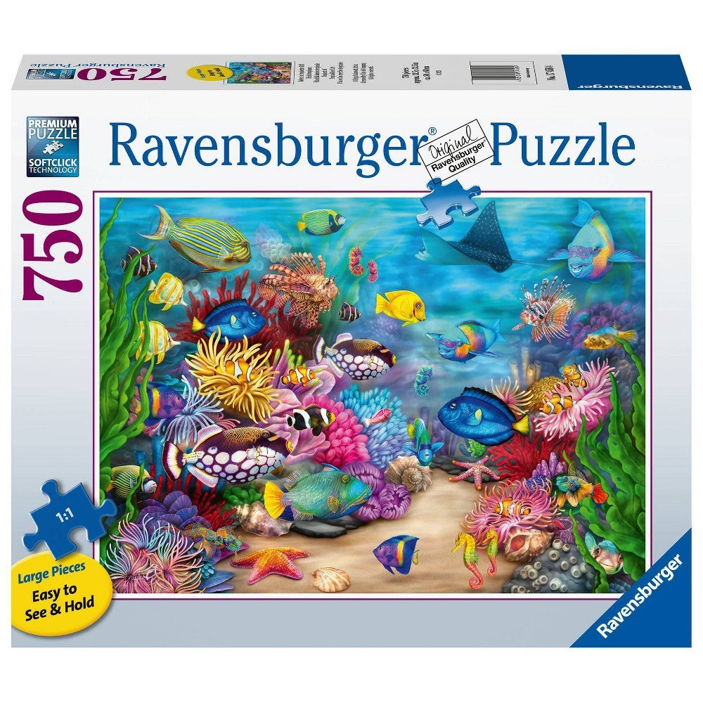 Ravensburger Tropical Reef Life 750 Piece Jigsaw Puzzle Larger Pieces!
