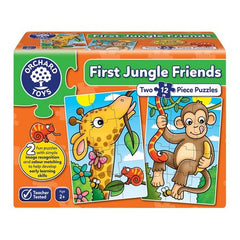 Orchard Toys First Jungle Friends Jigsaw Puzzle 12-Piece Jigsaws, Two Puzzles 