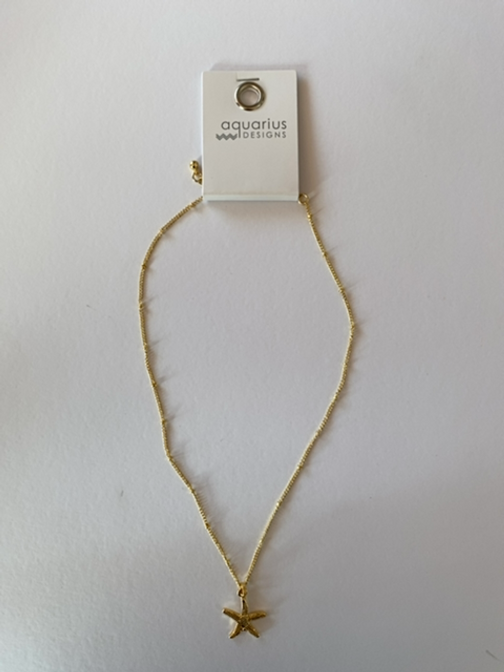 Gold Starfish Pendant Necklace