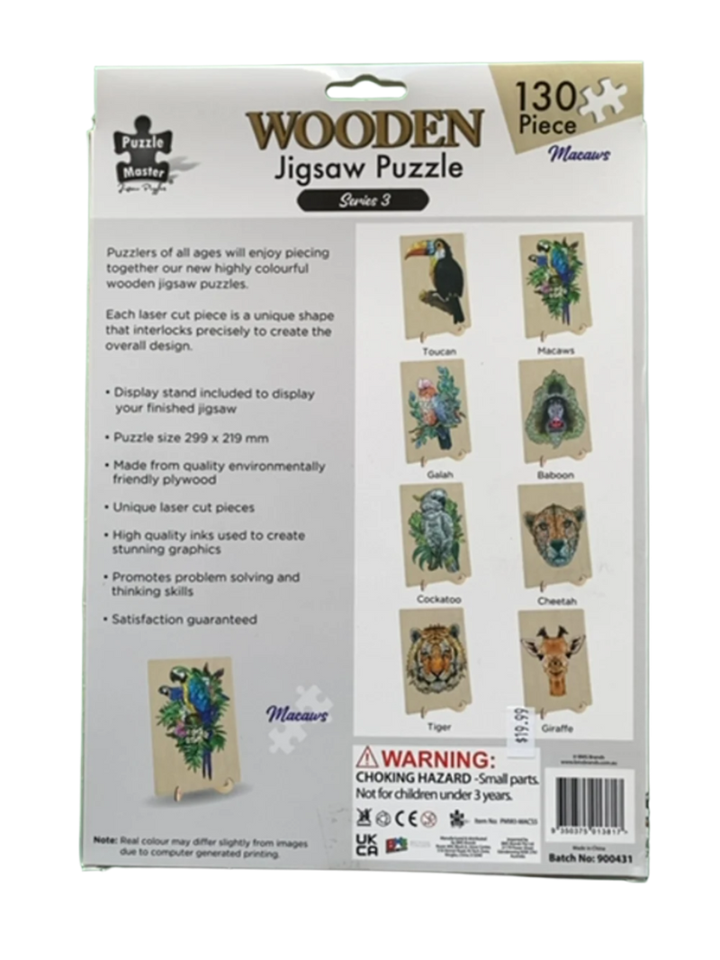 Macaws - Wooden Jigsaw Puzzle