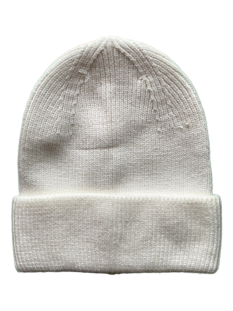 White Knit Beanie