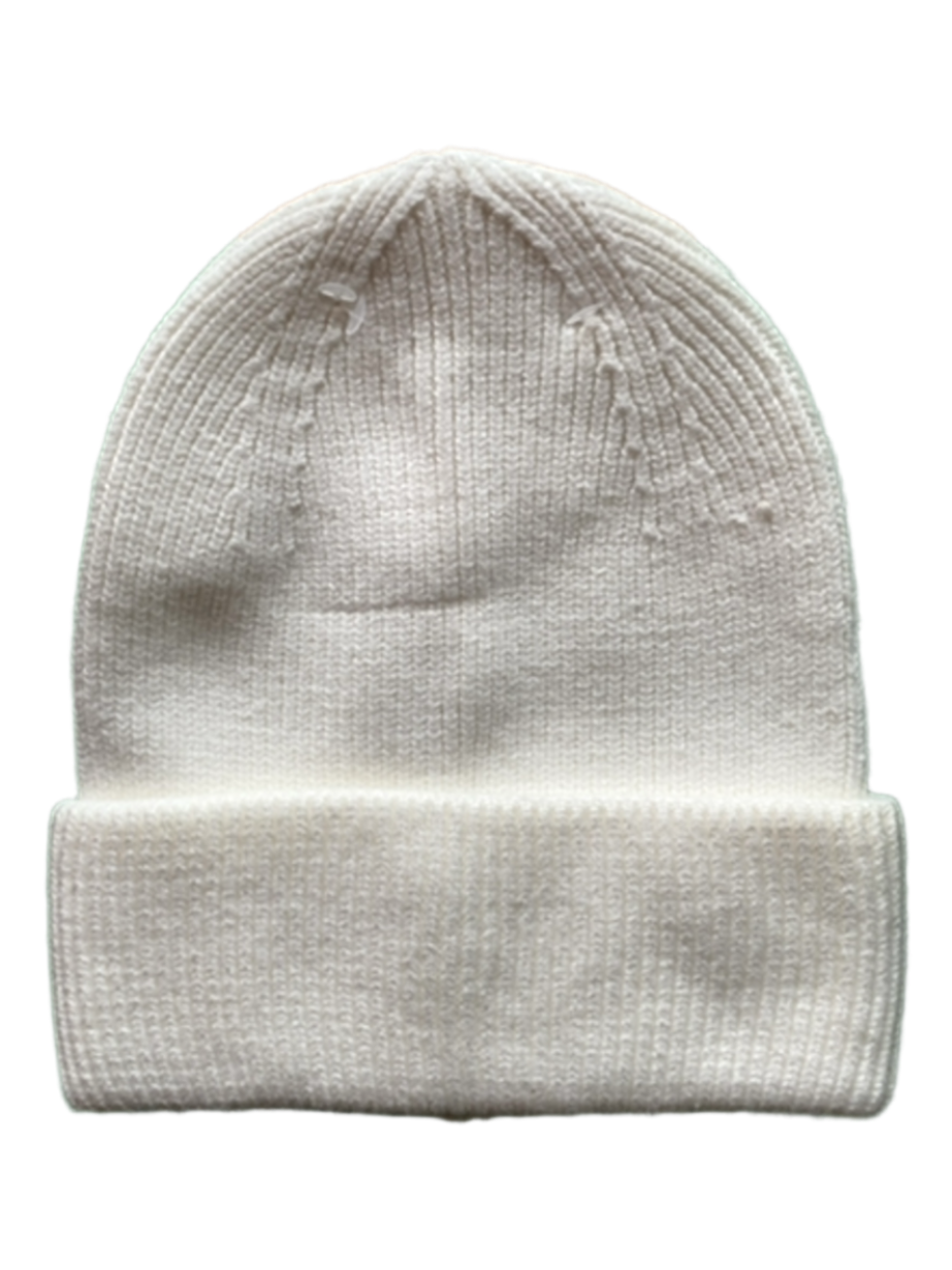 White Knit Beanie