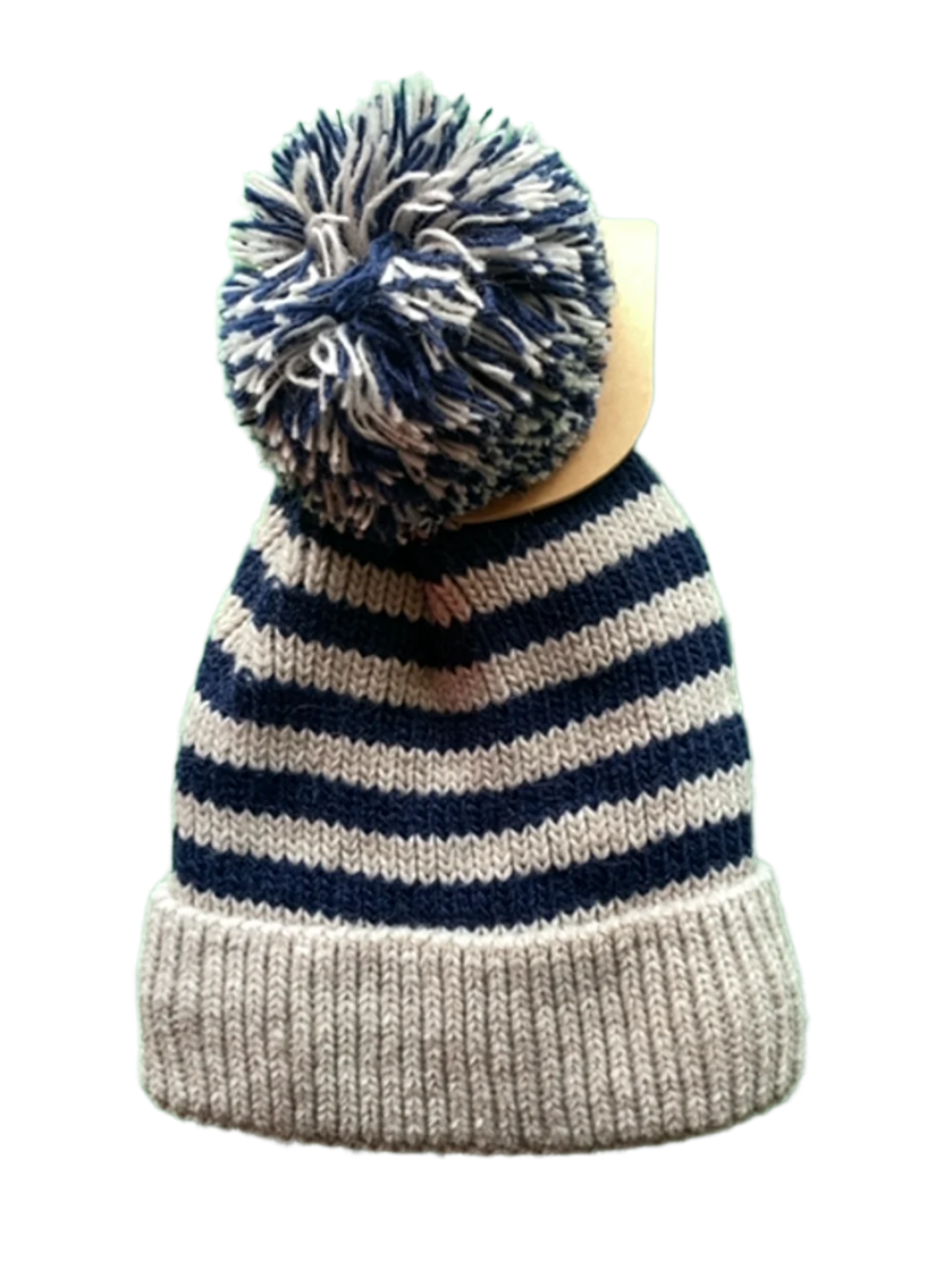 Blue and White Stripe Beanie