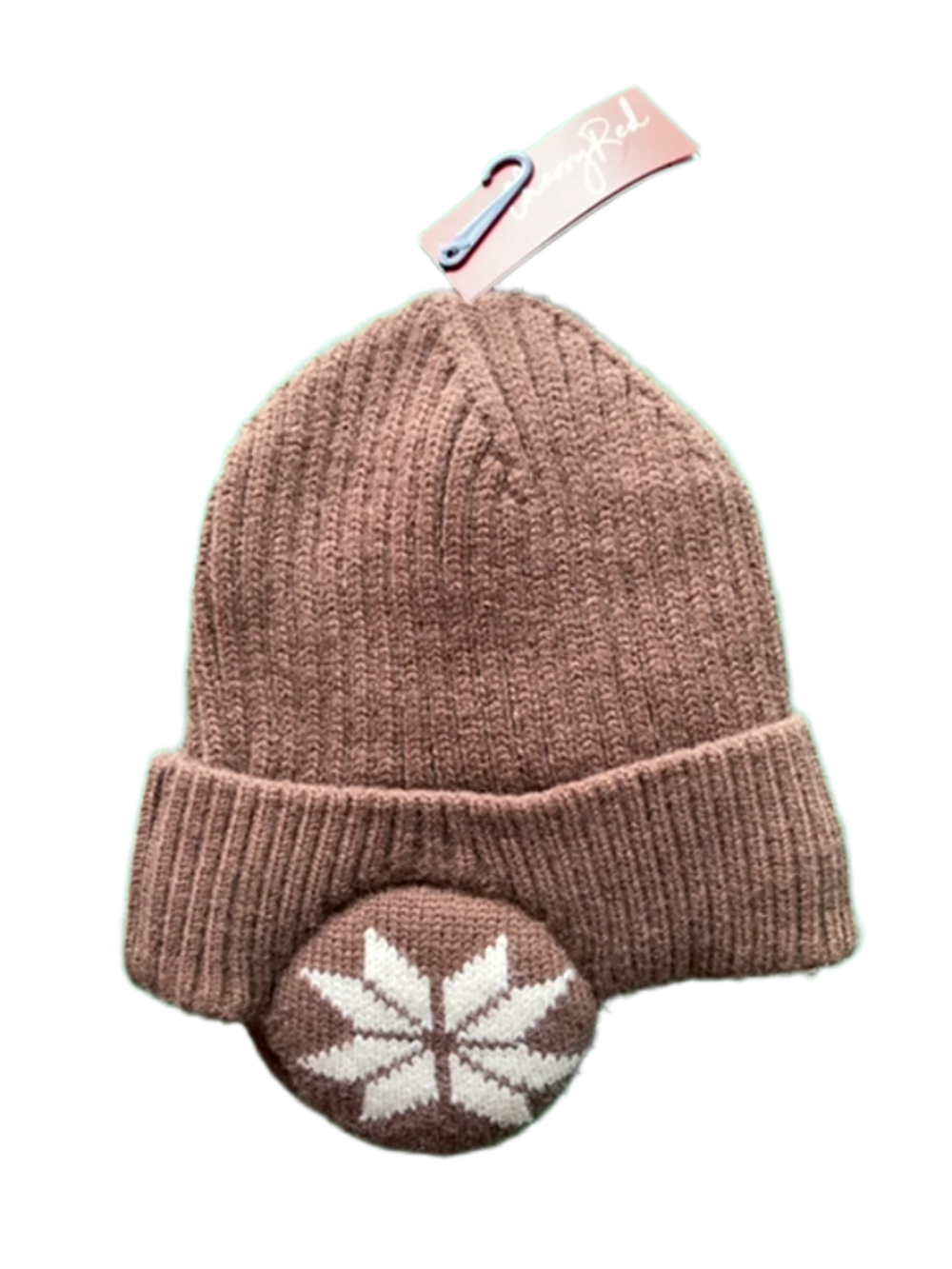Brown Beanie with Ear Warmers