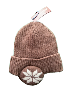 Brown Beanie with Ear Warmers