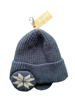 Navy Beanie with Ear Warmers