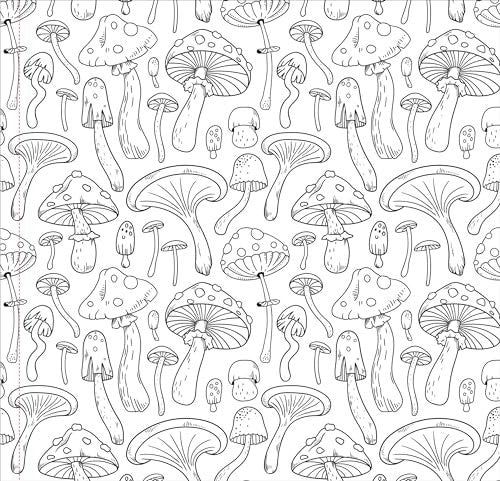 Mushrooms Adult Coloring Book 