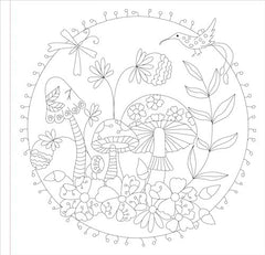 Mushrooms Adult Coloring Book 