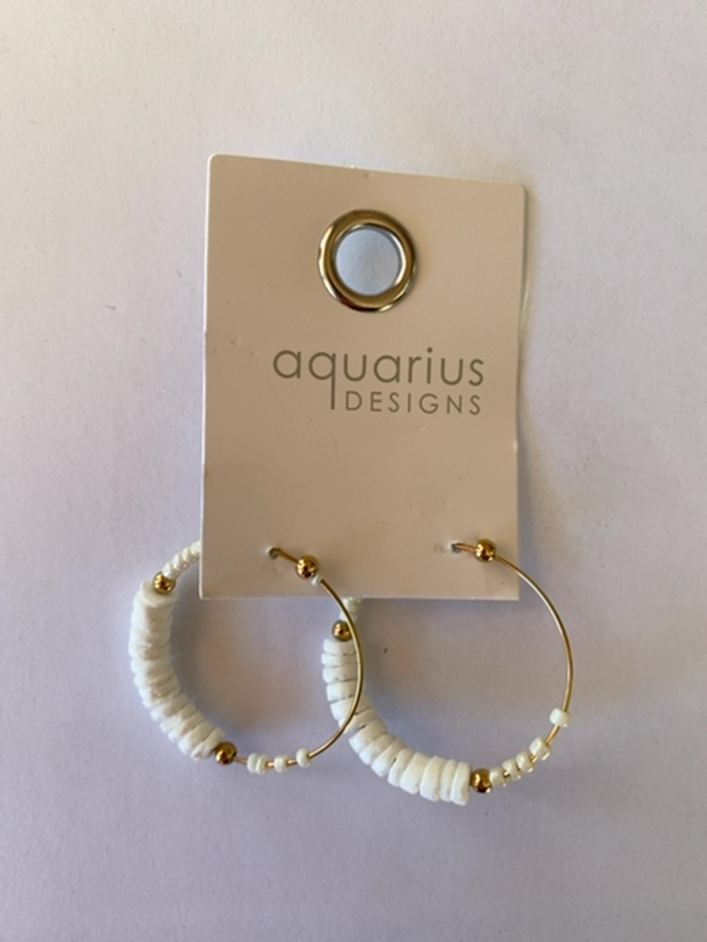 Gold Hoop Beaded Earrings
