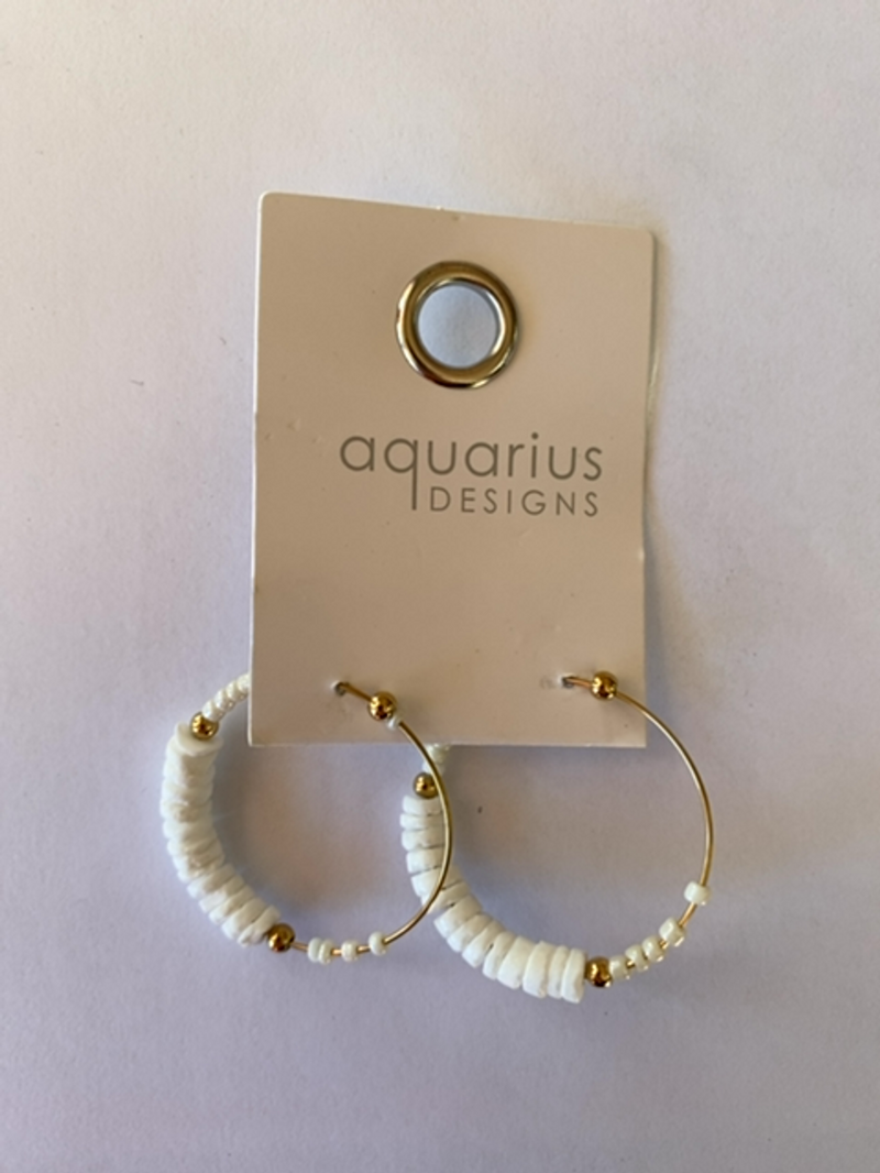 Gold Hoop Beaded Earrings