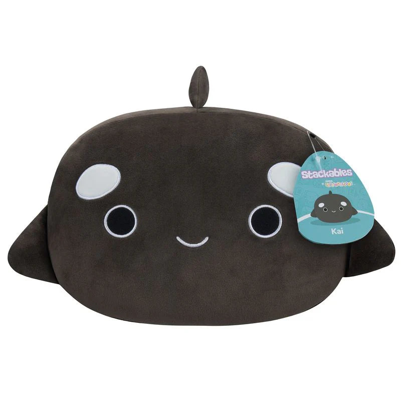 SQCR04184 Kai-Black Orca Stackables 12-Inch Medium-Sized Ultrasoft Official Kelly Toy Plush